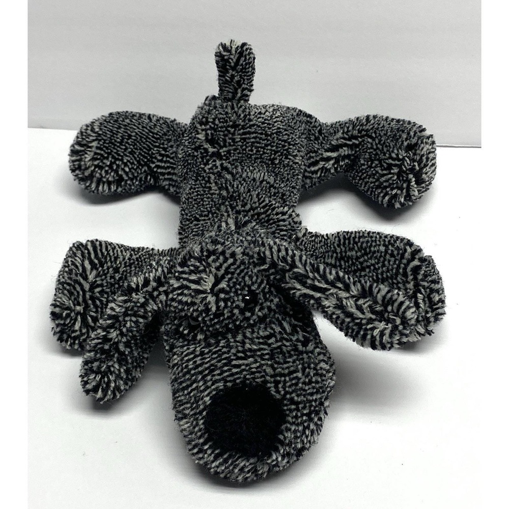 Plush Creations Beanie Plush Vintage 1995  Black White Speckled Dog Beanie